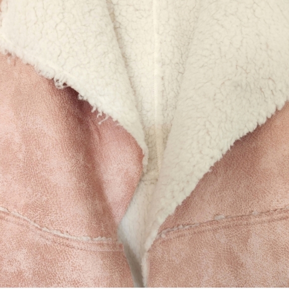 HYFVE  sherpa coat vest pink and white size S - Picture 2 of 8